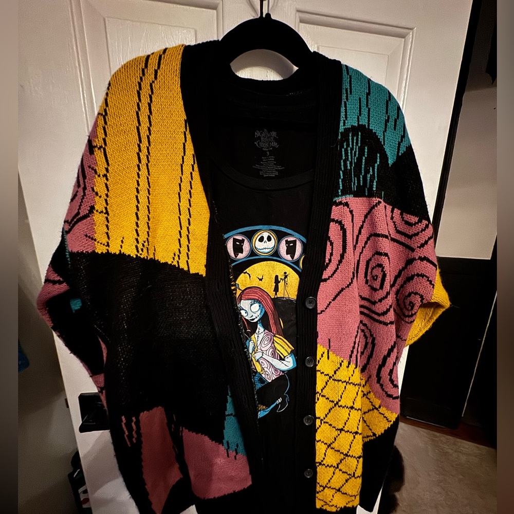 Nightmare Before Christmas Sally shirt and cardigan